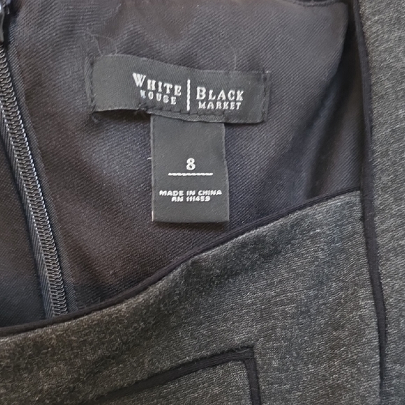 White House Black Market Charcoal Mini Dress - Picture 2 of 3